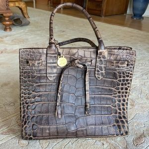 Dooney and Bourke Croc Dusty Purple Grey Handbag